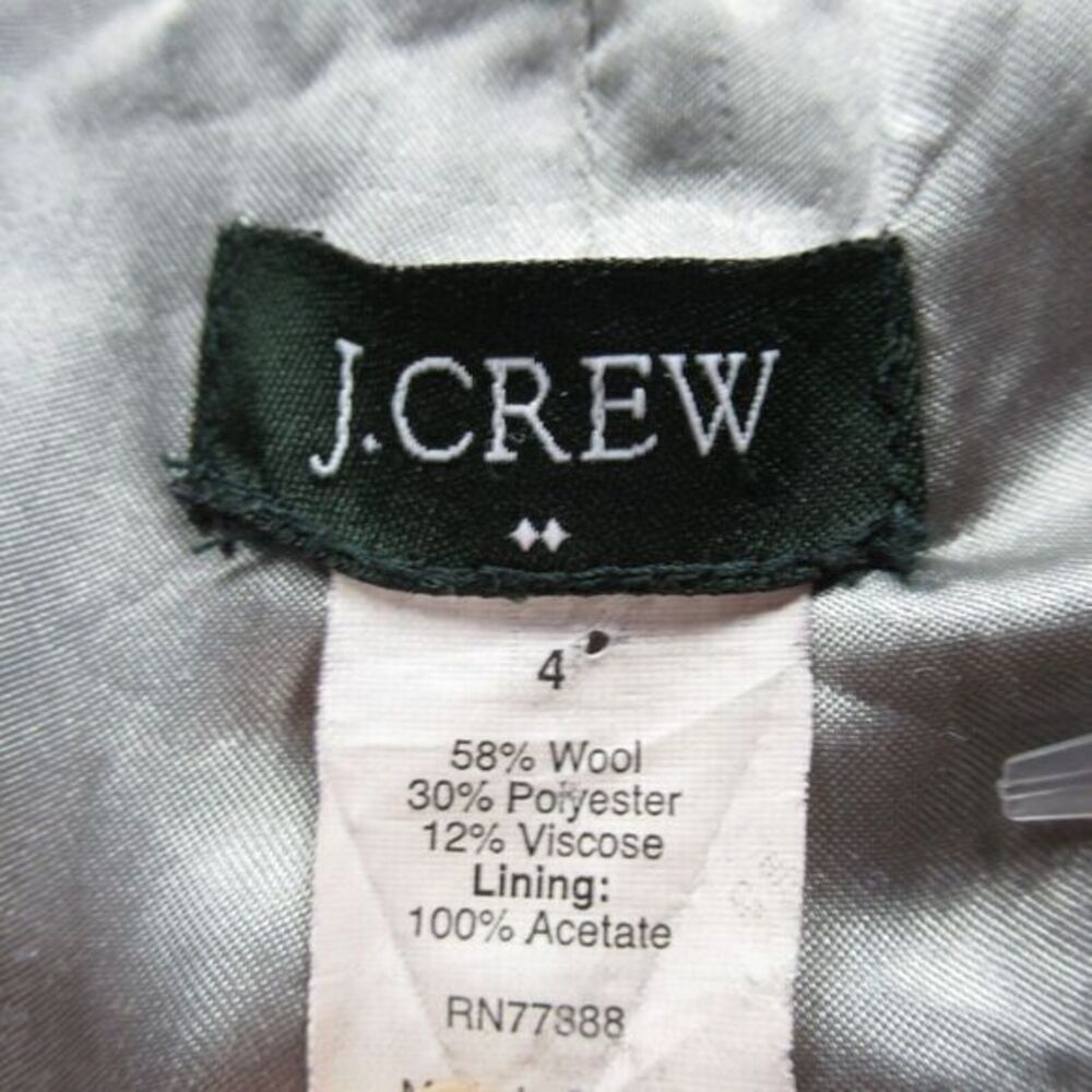 J Crew Wool Blend Jacket Womens 4 Black Lined Ruffle Button Front Peacoat‎ - Picture 4 of 15